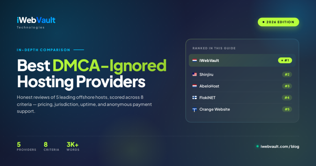 Best DMCA-Ignored Hosting Providers Compared (2026) | iWebVault